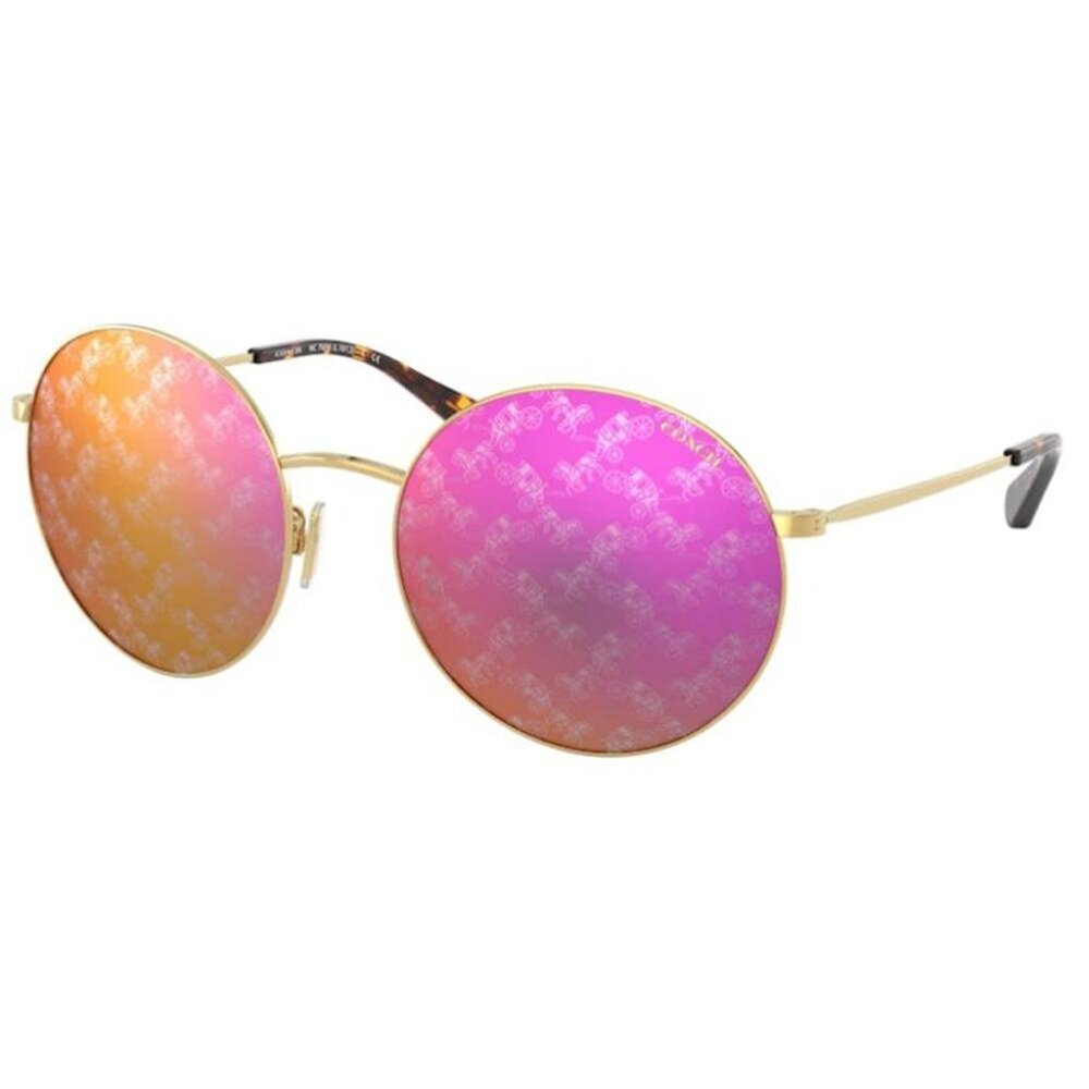 Coach Burgundy Mirror H&C Round Ladies Sunglasses